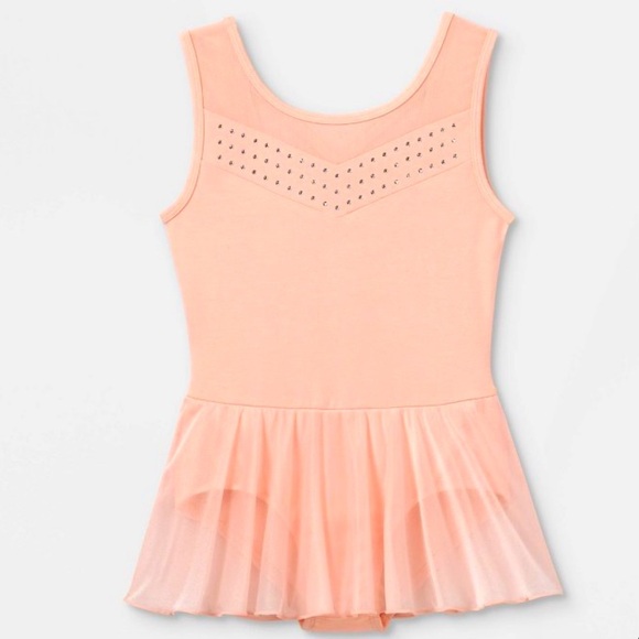 Girls' Dance Cross Back Skirted Leotard - Cat & Jack - Picture 1 of 3